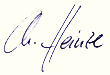 Unterschrift von Christa Heinze